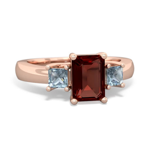 garnet-aquamarine timeless ring