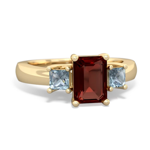 garnet-aquamarine timeless ring