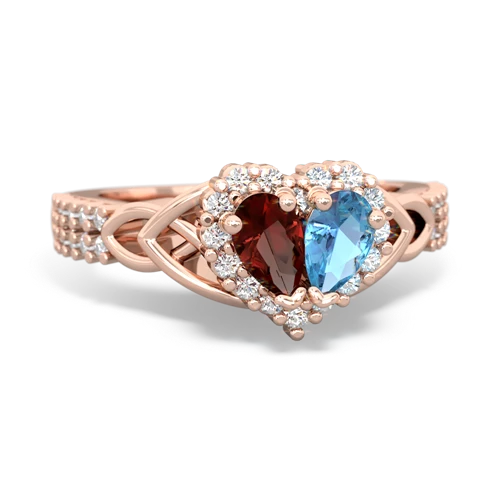 garnet-blue topaz keepsake engagement ring