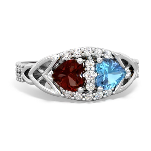 garnet-blue topaz keepsake engagement ring