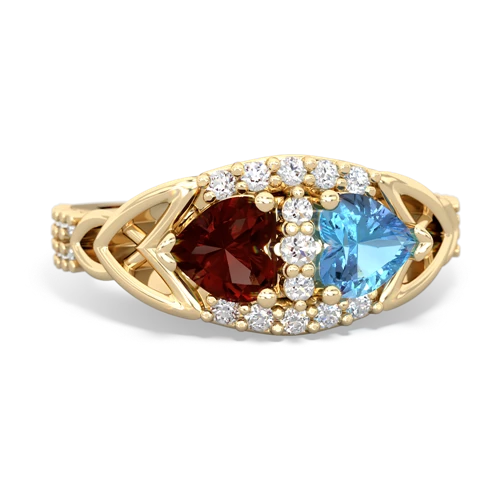 garnet-blue topaz keepsake engagement ring