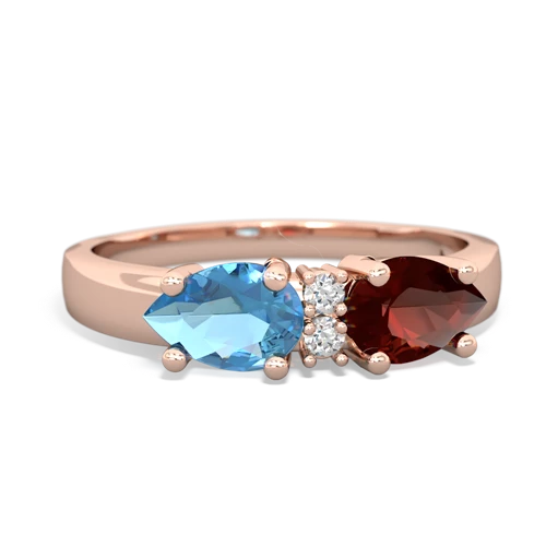 garnet-blue topaz timeless ring