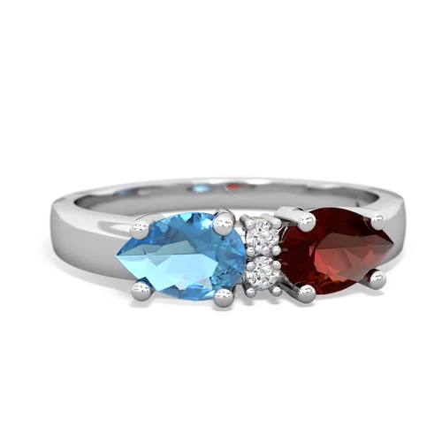 garnet-blue topaz timeless ring