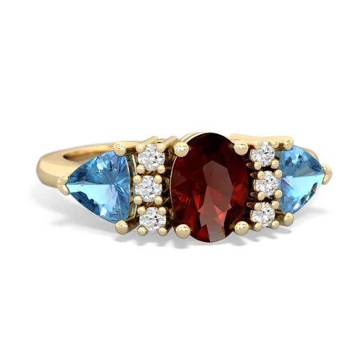 garnet-blue topaz timeless ring