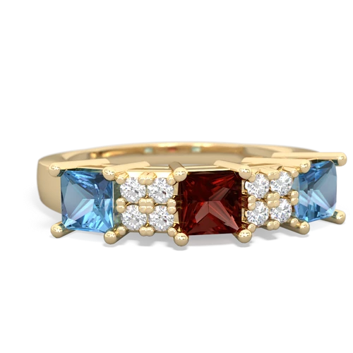 garnet-blue topaz timeless ring