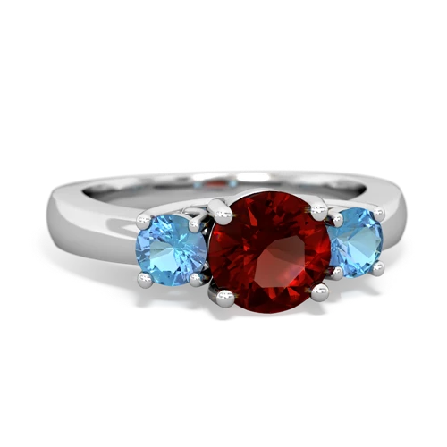 garnet-blue topaz timeless ring