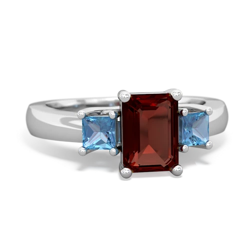 garnet-blue topaz timeless ring