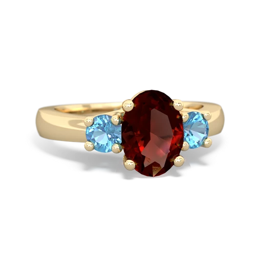 garnet-blue topaz timeless ring