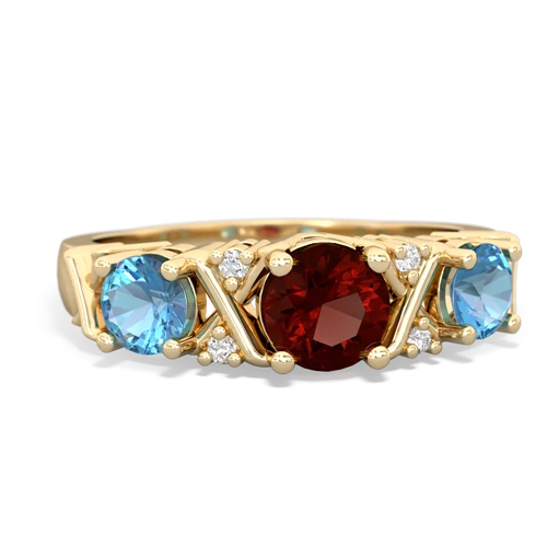 garnet-blue topaz timeless ring