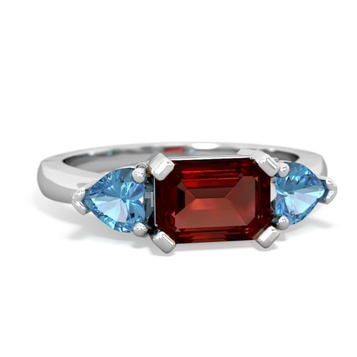 garnet-blue topaz timeless ring