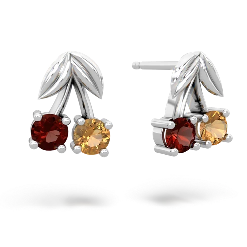 garnet-citrine cherries earrings