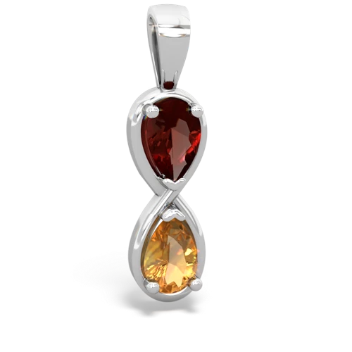 Garnet Citrine Keepsake Necklaces in 14K Gold JewelsForMe