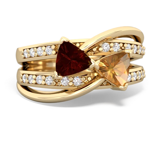 garnet-citrine couture ring