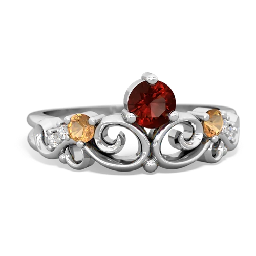 garnet-citrine crown keepsake ring