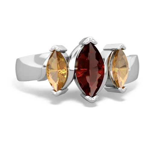 garnet-citrine keepsake ring