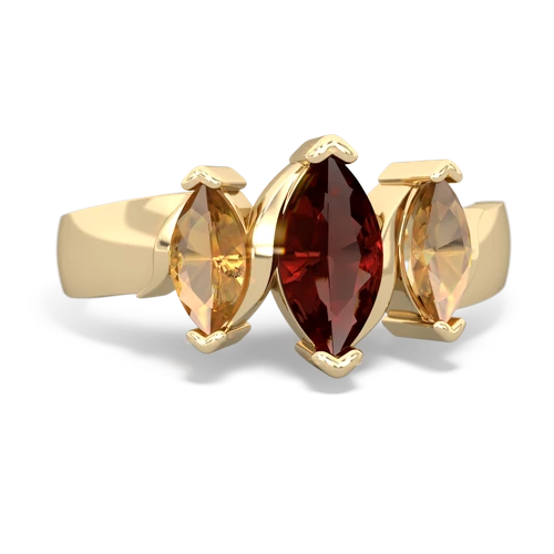 garnet-citrine keepsake ring