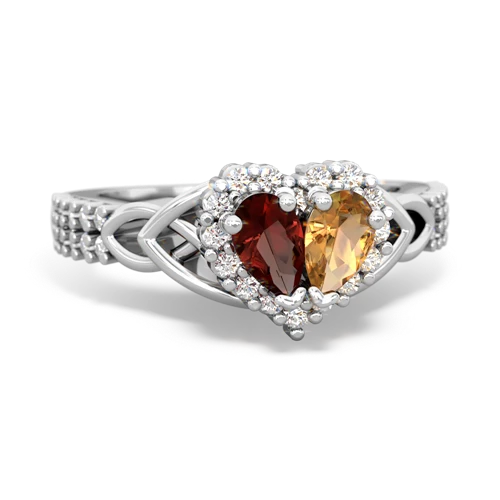 garnet-citrine keepsake engagement ring