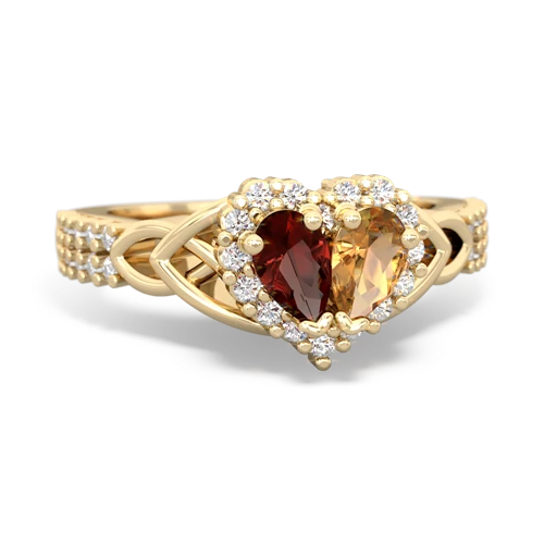 garnet-citrine keepsake engagement ring