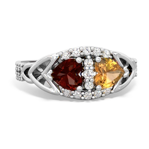 garnet-citrine keepsake engagement ring