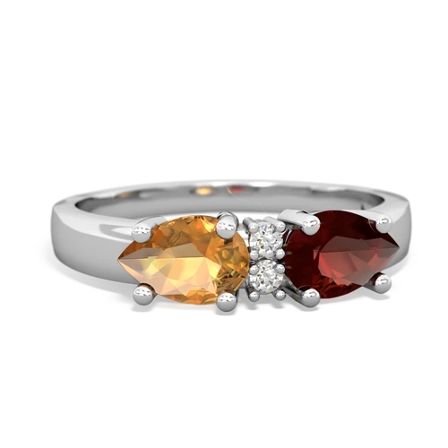 garnet-citrine timeless ring