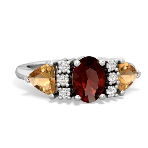 garnet-citrine timeless ring