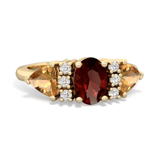 garnet-citrine timeless ring