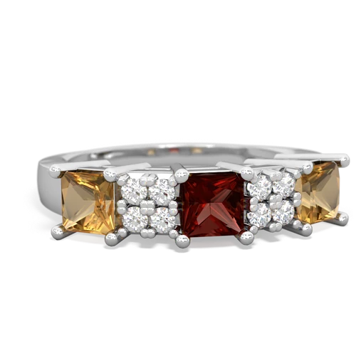 garnet-citrine timeless ring