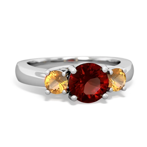 garnet-citrine timeless ring