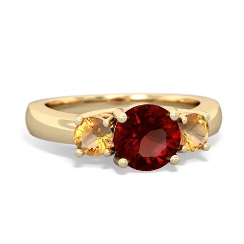 garnet-citrine timeless ring