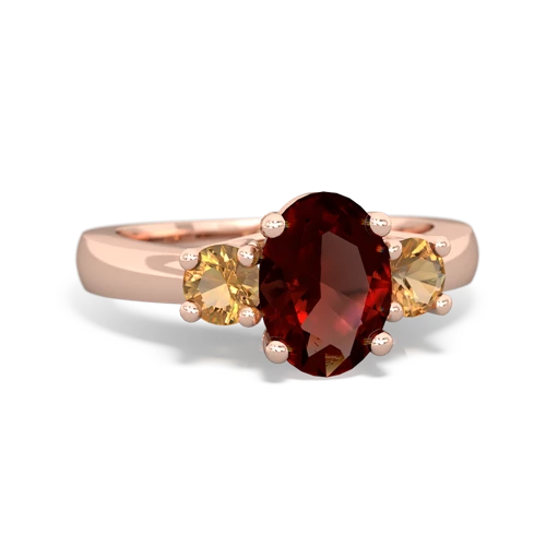 garnet-citrine timeless ring