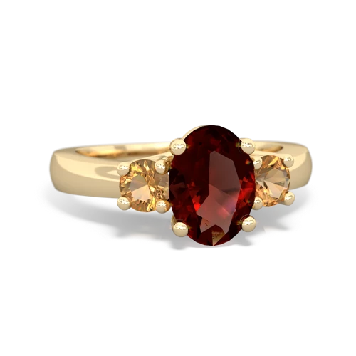 garnet-citrine timeless ring