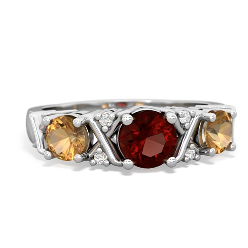 garnet-citrine timeless ring