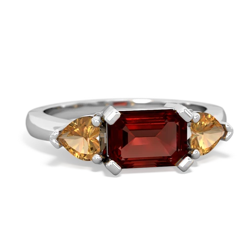 garnet-citrine timeless ring