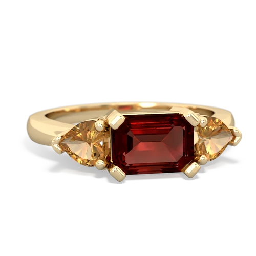 garnet-citrine timeless ring