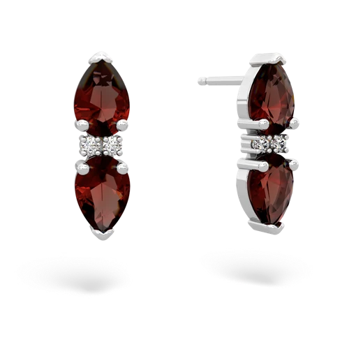 garnet bowtie earrings