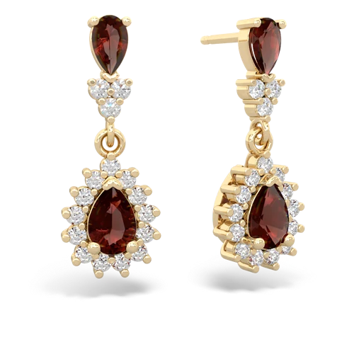 garnet dangle earrings