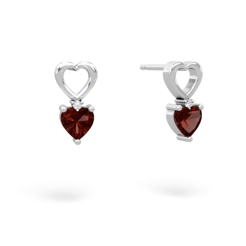 Garnet Hearts and Hearts Genuine Garnet earrings Earrings
