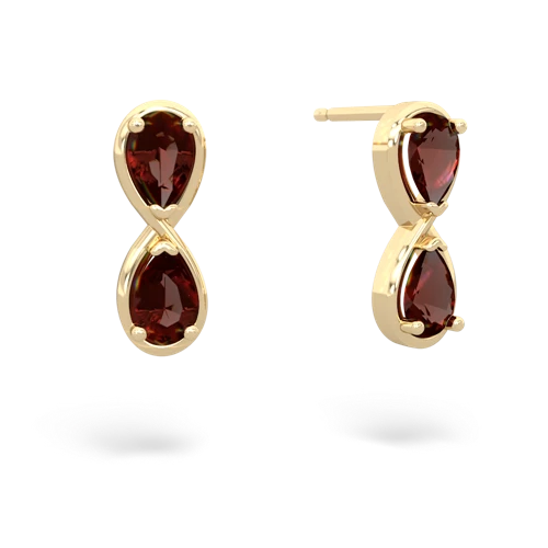 garnet infinity earrings