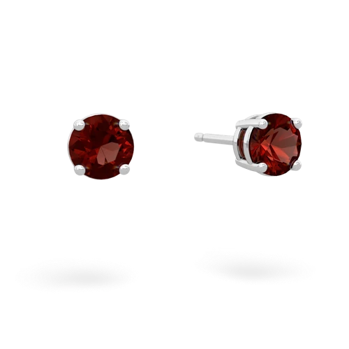 garnet stud earrings