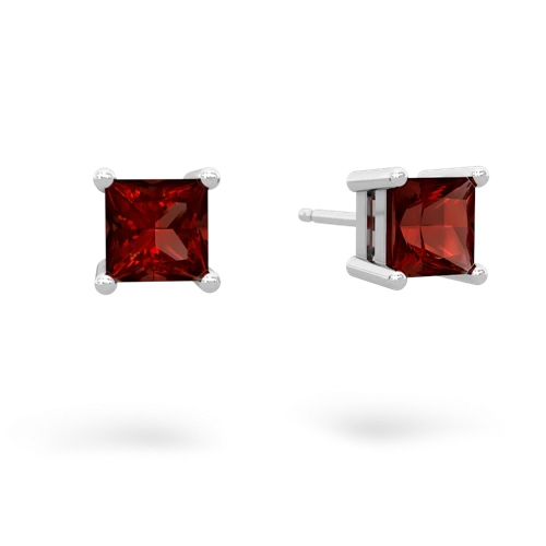 garnet stud earrings