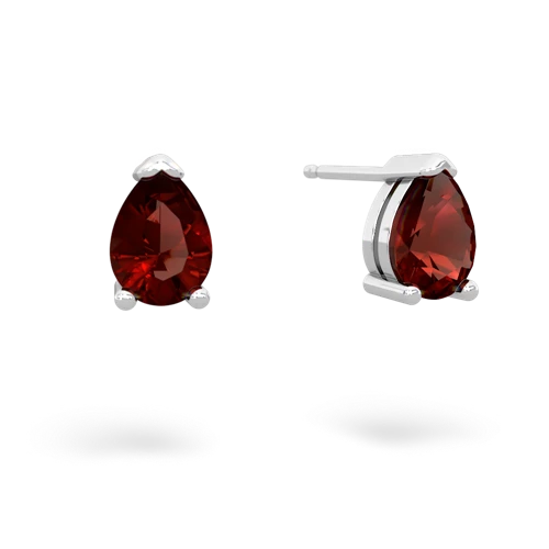 garnet stud earrings