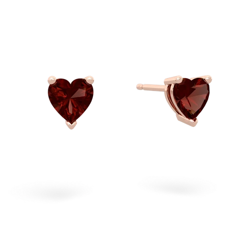Garnet Heart Stud Genuine Garnet earrings Earrings