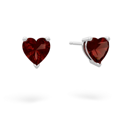 Garnet Heart Stud Genuine Garnet earrings Earrings