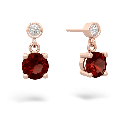garnet stud earrings