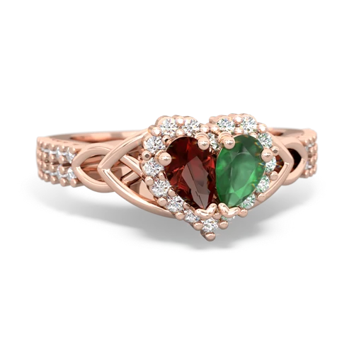 garnet-emerald keepsake engagement ring