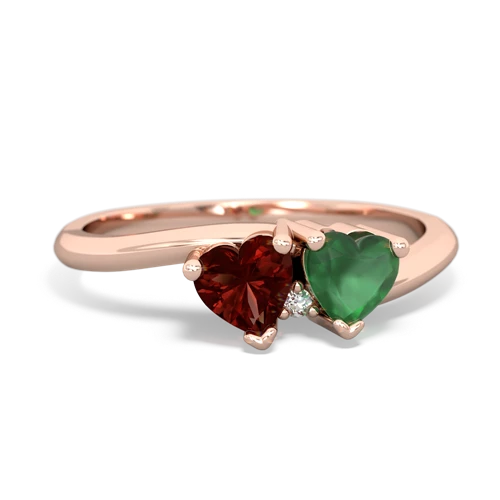 garnet-emerald sweethearts promise ring