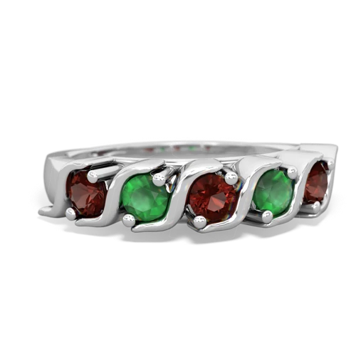 Garnet Anniversary Band Genuine Garnet ring Ring
