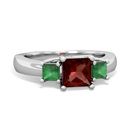 garnet-emerald timeless ring