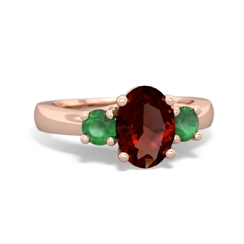 garnet-emerald timeless ring