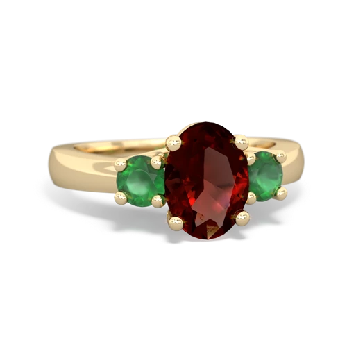 garnet-emerald timeless ring